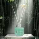 Premium Reed Diffuser Set - Room Freshener & Aromatherapy Diffuser for Homes | 100ml Glass with 5 Rattan Sticks & Flower Rattan | Smokeless, Toxin-Free | Lasts Up to 35 Days (White Tea)