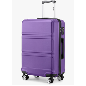 Kono 20'' Carry on Luggage Lightweight with Spinner Wheel TSA Lock Hardside Luggage Airline Approved Carry on Suitcase Purple
