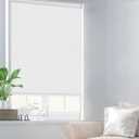 Light Filtering Roller Shades for Windows, Solar Window Roller Blinds UV Protection Fabric Roller Shades for Bedroom, Living Room, Bathroom and Office, 27" W x 72" H, White