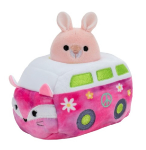 12 Pcs Squishmallow Squishville Mini 2 inch Quinn Kangaroo Hippie Pink VW Van Vehicle