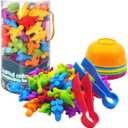 ABCaptain Counting Dinosaurs Toy Matching Sorting Game, Color Classification and Sensory Training Educational Learning Toys Set Gift for Toddlers