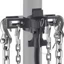 MICTUNING Heavy Duty Trailer Towing Organizer Powder Coating, Aluminum Chain Holder, 7 Way Plug Cover, a Lanyard with Aluminum Ferrule, Durable, Anti-Rust, Upgraded Design