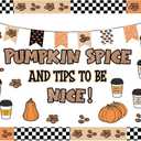 Honoson Fall Thanksgiving Coffee Bulletin Board Decorations Set Coffee Cup Bulletin Board Classroom Decoration Autumn Pumpkin Spice Paper Cutouts for Thanksgiving Fall Party Blackboard Wall Decor