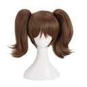 Xingwang Queen Anime Cosplay Wig Short Brown Clip on Double Ponytails Women Girls' Party Wigs