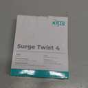KMC 4-Outlet Surge Twist Cord Reel, Retractable Power Strip Surge Protector, 735J Surge Protection, 5ft Long Retractable Extension Cord, 3-Prong Low-Profile Flat Plug, UL/ETL Certified, Gray