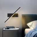 Aluminum and Iron led Wall lamp - Black Shower Light with 330-degree Rotation, Eye-Friendly Reading or Bedside lamp, 11.8" Vanity Lights for Mirror, 1 Pack