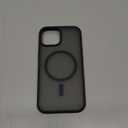 SUPFINE Magnetic for iPhone 15 Case (Compatible with MagSafe) (Military Grade Drop Protection) Translucent Matte Shockproof Phone Cover, Black