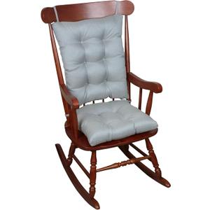 Klear Vu Omega Non-Slip Rocking Chair Cushion, Assembled in USA, Thick Tufted Design, Includes Seat Pad & Back Pillow with Ties, 17x17 Inches, 2-Piece Set, Tyson Green 2 Count
