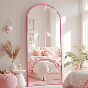 58"x19" Arched Full Length Mirror with Stand,Full Body Floor Mirror