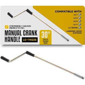 Stromberg Carlson LG-119226 Manual Crank Handle - Replacement for Landing Gear Systems  Heavy-Duty Steel Utility Tool for 5th Wheel Trailers