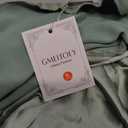 Gmeitoey 2025 Satin Cap Sleeve Cowl Back Summer Dresses for Women Elegant Ruched Waist Wedding Guest Midi Dress Sage Size Small