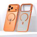 orange magnetic phone case for the iPhone 17 Pro Max.