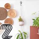 18 Pack Large S Hooks for Hanging, 4-1/2 inch Heavy Duty Rust-Free Closet S Hook, Metal Non Slip Rubber Coated S Hooks Black for Hanging Clothes Jeans Plants Bag Belt Pan Pot Cup Towels Basket Tools