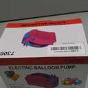 IDAODAN Electric Balloon Pump, Portable Electric Balloon Blower Machine Balloon Air Pump Dual Nozzle Rose Red 110V 600W Balloon Inflator for Party Decorations