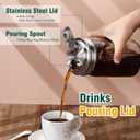 Baderke 4 Pcs Stainless Steel Mason Jar Pour Spout Lid for Wide Mouth Mason Jars, Rust Proof Leak Proof Seal Cover fit Home Tea, Milk, Juice Drinks Airtight Turns your Container into Pitcher