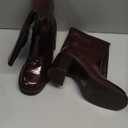 Adolilove Knee High Boots for Women Round Toe Chunky Heel 3.3 IN Tall Boots Side Half Zip Faux Leather, Size 6.5