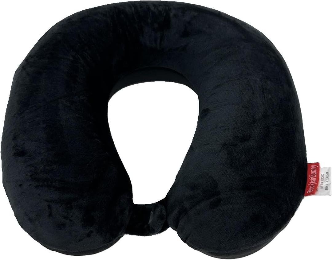 Memory Foam U Shaped Travel Pillow Airplane Bus Car Driving Traveling Neck Support Head Rest Cushion (Black)