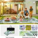 Lahome Leaf Indoor Outdoor Rug 8x10, Non Slip Outdoor Patio Rug for Camping Picnic, Portable Large Outdoor Rugs for Balcony Deck Backyard, RV Mat Outdoor Carpet for Living Room Bedroom,Green
