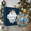 8 x Hanukkah Ornament - Star of David, Jewish Faith Home Dcor, Judaica Christmas Tree Ornament, Hebrew Symbol Gift for Hanukkah, Passover, or Spiritual Celebration
