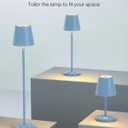 LED Cordless Table Lamp Rechargeable, 3-Height Adjustable, 5500mAh Battery Operated Lamp, 3-Color Dimming Touch Lamp, Portable Lamp for Dining, Bedroom,Camping, Outdoor, Indoor(Blue 1 Pc)