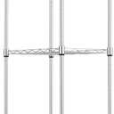 Homdox 5 Tier Steel Wire Shelving Unit on Wheels,Chrome Shelves for Garage Kitchen Living Room,Heavy Duty Shelving Rack, 23.2 x 13.8 x 72 inch (L x W x H)