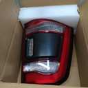 LED Tail Light Black Cover w/o Blind Spot Compatible With 2019-2023 Dodge Ram 1500 Left Driver Side Replace 55112993AD