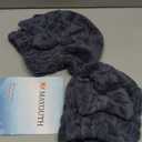 Microfiber Hair Drying Towels Head wrap 2-Pack with Bow-Knot Shower Cap Hair Turban hairWrap Bath Cap for Curly Long & Wet Hair Gift for Women (Dark Grey X2)