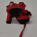 DREAM PAIRS High Heels Chunky Block Platform Heels for Women Strappy Gladiator Sexy Open Toe Heels Dressy Pumps Sandals (6, Red)