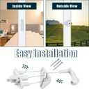 2 Sets Pontoon Gate Latch Replacement Kit, Pontoon Door Latch Fits 1-1.25inch Square Frames Boat Latch Lock Pontoon Gate Accessories Suitable for Left & Right Hinged Doors Includes Hardware