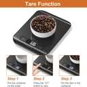 CROWNFUL Food Scale, 11 lb Digital Kitchen Scales with Built-in Coin Battery, Weight Ounces and Grams for Cooking and Baking, 6 Units with Tare Function, LCD Display, 304 Stainless Steel, Black