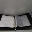 9 Pocket 3 Ring Leather TCG Binder for Baseball, Trading Game, and Sports Card, 50 Pages, Holds 900 Cards (14 x 11 In)