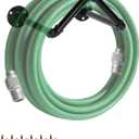 Garden Hose Holder Wall Mounted Heavy Duty Metal Hose Hanger Water Hose Holder Hose Reel Hose Hooks for Water Hose, Extension Cords, Vacuum Lines Storage Organizer for Garden, Garage, Yard