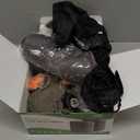 JefDiee Inflatable Travel Foot Rest Pillow, Kids Airplane Bed, Adjustable 3 Layers Height Leg Rest Pillow, Adults Travel Essentials Great for Airplane, Office, Home, Trains, Cars (2 Pack-Dark Grey)