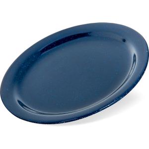 Carlisle FoodService Products Dallas Ware Reusable Plastic Plate with Rim for Buffets, Home, and Restaurants, Melamine, 9 Inches, Café Blue (Pack of 48)