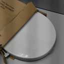 White Round Toilet Seat with Toddler Seat PP Quick Release Potty Training Toilet Seat Cover, White 2-in-1 Design for Children & Adult Toilets 