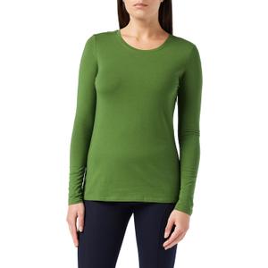 Amazon Essentials Women's Regular-Fit Long-Sleeve Crewneck T-Shirt (Plus Size) (X-Large, Green)