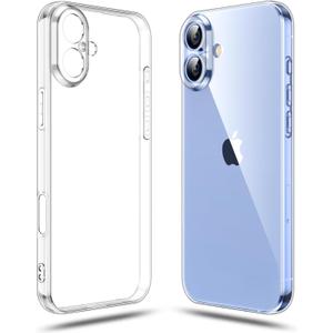 Shamo's Clear TPU Case for iPhone 17 – with Camera Protection, Ultra Slim, Shockproof, Anti-Yellowing, Scratch-Resistant, Wireless Charging Compatible, Enhanced Grip (for iPhone 17)