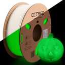 CCTREE 3D Printing Glow PLA+ Filament 1.75mm, Stronger and Tougher Glow in the Dark 3D Printer Filament PLA Plus, Accuracy +/- 0.03mm, 1KG Spool (2.2lbs), Fit Most FDM Printer, Glow Green