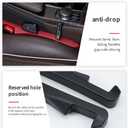 IHOTDER 2PCS Car Seat Gap Filler - Car Seat Gap Filler Organizer for Holding Phone,Key,Purse - Universal Car Gap Filler Fits Car Truck SUV Car Interior Accessories (Black/2PCS)