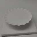 White Cake Stand, 10 Inch Cake Stands for Tea Party, Round Dessert Stand, Small Cake Plate Cupcake Stand for Dessert Table Display, Ruffle Trim