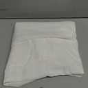 White Small Kitchen Curtains 32 Inch Length Sheer Linen Cafe Pinch Pleated See Out But Not in Non See Through Curtains for Living Room Bathroom (24"W x 32"L (Pack of 1))