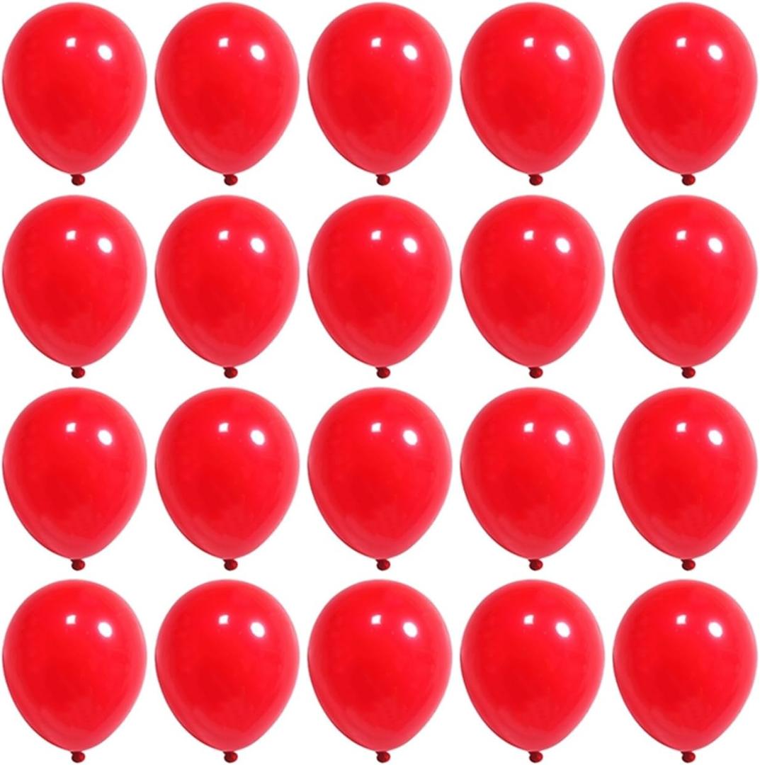 10 inch Red Latex Balloons, 100 pcs Thick Party Balloons Birthday Decorations (Red)