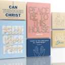 Dandy Decor Christian Wall Art 6 Piece Large Collage | Jesus & Scripture Wall Decor | Christian Wall Decor | Serenity Prayer Boho Art | Bible Verse Wall Canvas | Modern Aesthetic for Your Home & Office | Gift Packaging |