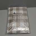 Smiry Rectangle Picnic Table Cloth, Elastic Waterproof Fitted Vinyl Tablecloths, Flannel Backed Buffalo Plaid Table Covers for Dining, Camping, Outdoor (White and Khaki, 36" x 96")