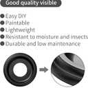 2 Packs Molded Nylon Ceiling Medallion for Light Fixtures and Ceiling Fans,9.8"OD x 4"ID x 0.94"P (Fits Canopies up to7-1/4") (Black)