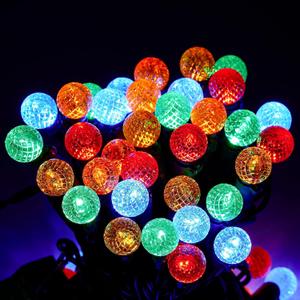 Christmas Lights 70L G14 Raspbery Globe in Multicolor, Total 24.8 Feet,Indoor Outdoor,Connectable String Lights for Festival,Holiday Event,Wedding, Party,Garden,Halloween (Green wire)