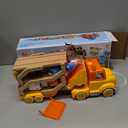 Toddler Toys for 2 3 4 5 Years Old Kids, Transport Car Carrier Truck Toy with 6 Wooden Vehicle, 30in Foldable Track Trailer with Light & Sound Effects, Best Gift Choice for Christmas, Birthday, 15.75 inches
