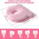 New Memory Foam Soft and Cozy Pillow Head Neck Support Pillow for Car Seat Breathable Bedding Set (Pink)
