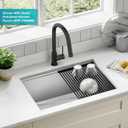 KRAUS Kore 27-Inch Undermount Workstation 16 Gauge Single Bowl Stainless Steel Kitchen Sink with Accessories, KWU110-27