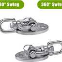 SELEWARE Ceiling Swing Mount Stainless Steel Swing Hangers Free Swivel Swing Hooks for Yoga Swing Indoor Outdoor Swing Set Porch Swing Chair Punching Heavy Bag 2000 lbs Capacity Each 2 Pack